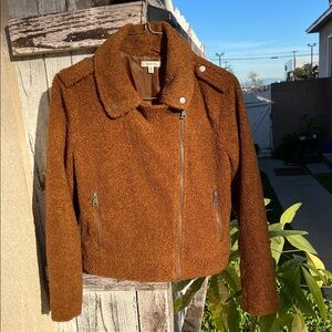 Max Studio Rust Teddy Jacket